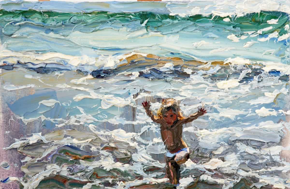 Wave coming! (July)  41 x 61.5 cm