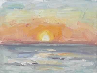Air and Sea, Sundown  30 x 40 cm