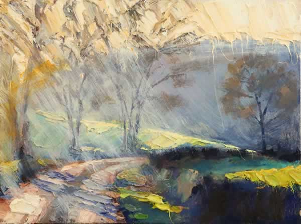 Bottom Valley Compton Abdale, Filtered Winter Light  18 x 24 in