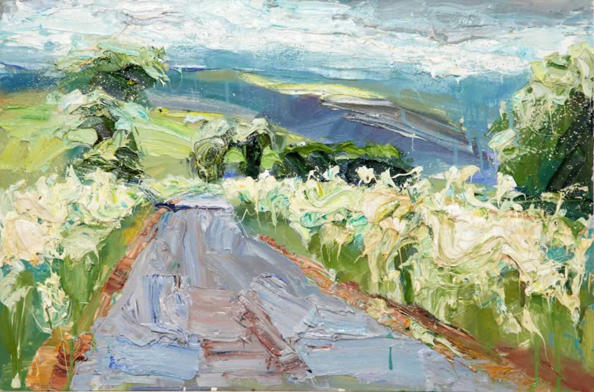 Cowparsley and May,  Compton Abdale  40.5 x 61 cm