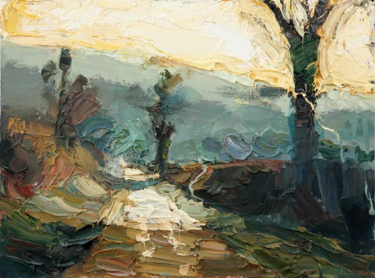 Road to Cornwell, January  46 x 61.5 cm
